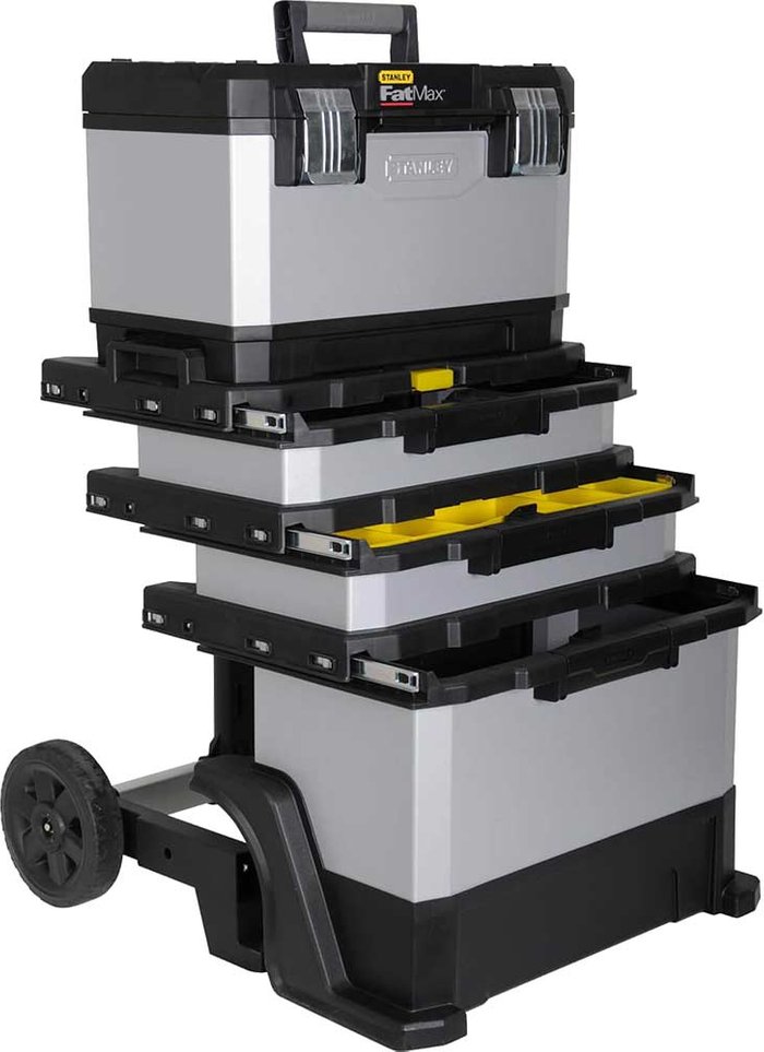 Tooled Up | Stanley Stanley FatMax Rolling Metal Workshop Tool Box Stack Stanley Stanley FatMax Rolling Metal Workshop Tool Box Stack