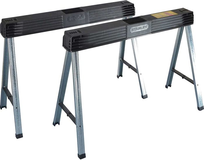 Tooled Up | Stanley Stanley Tools 197475 Folding Metal Leg Saw Horse Twin Pack STA197475 Stanley Stanley Tools 197475 Folding Metal Leg Saw Horse Twin Pack STA197475
