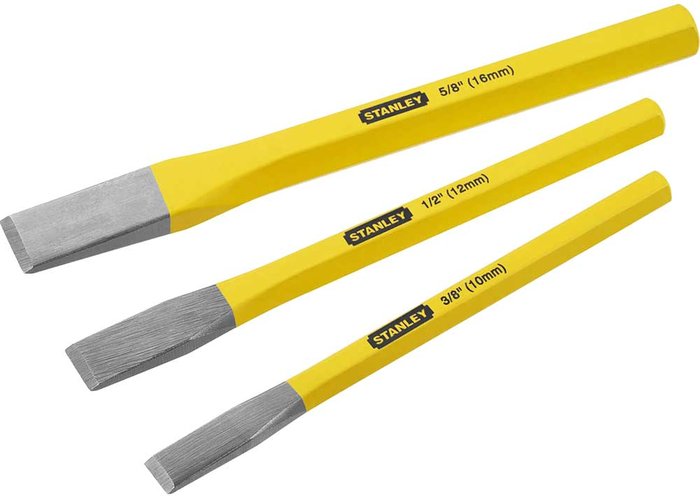 Tooled Up | Stanley Stanley 3 Piece Cold Chisel Set Stanley Stanley 3 Piece Cold Chisel Set