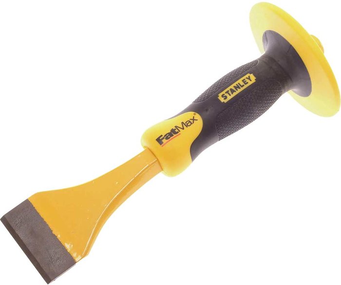 Tooled Up | Stanley Stanley FatMax Masons Chisel and Guard 55mm 250mm Stanley Stanley FatMax Masons Chisel and Guard 55mm 250mm