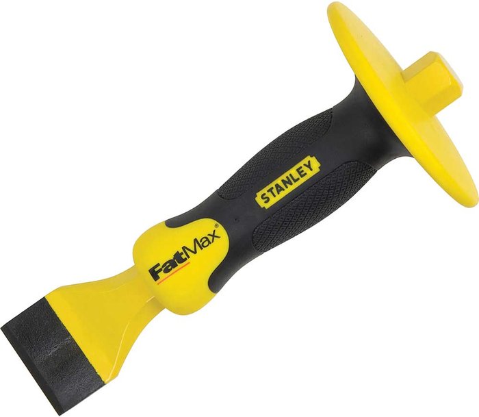Tooled Up | Stanley Stanley FatMax Masons Chisel and Guard 45mm 200mm Stanley Stanley FatMax Masons Chisel and Guard 45mm 200mm