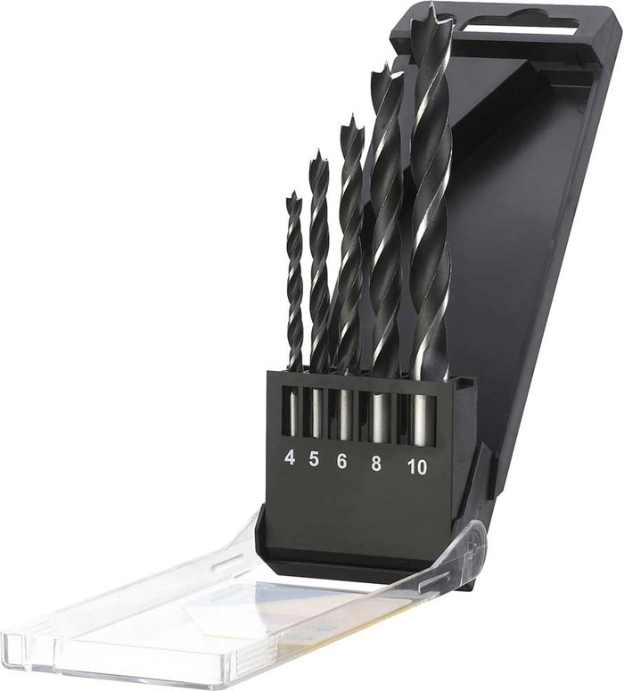Tooled Up | Stanley Stanley 5 Piece Brad Point Wood Drill Bit Set Stanley Stanley 5 Piece Brad Point Wood Drill Bit Set