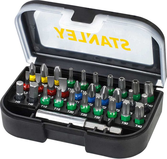 Tooled Up | Stanley Stanley 31 Piece Colour Coded Screwdriver Bit Set Stanley Stanley 31 Piece Colour Coded Screwdriver Bit Set