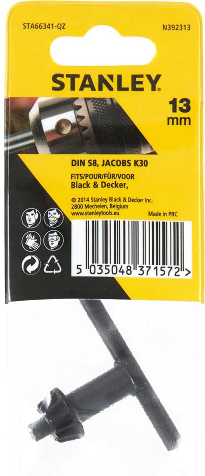 Tooled Up | Stanley Stanley S8 10 - 13mm Chuck Key Stanley Stanley S8 10 - 13mm Chuck Key
