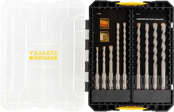 Tooled Up | Stanley Stanley FatMax 9 Piece SDS 110 & 160mm Set Stanley Stanley FatMax 9 Piece SDS 110 & 160mm Set