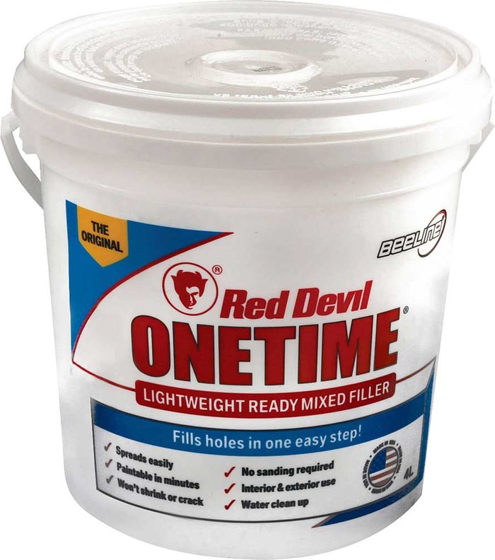 Tooled Up | Stanley Red Devil Onetime Ready Mixed Filler 4l Stanley Red Devil Onetime Ready Mixed Filler 4l