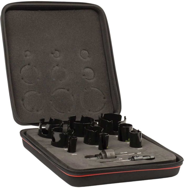 Tooled Up | Starrett Starrett KMP09021 11 Piece General Purpose Hole Saw Set Starrett Starrett KMP09021 11 Piece General Purpose Hole Saw Set