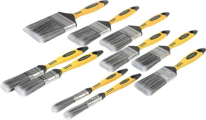 Tooled Up | Stanley Stanley 10 Piece Loss Free Synthetic Brush Pack Stanley Stanley 10 Piece Loss Free Synthetic Brush Pack
