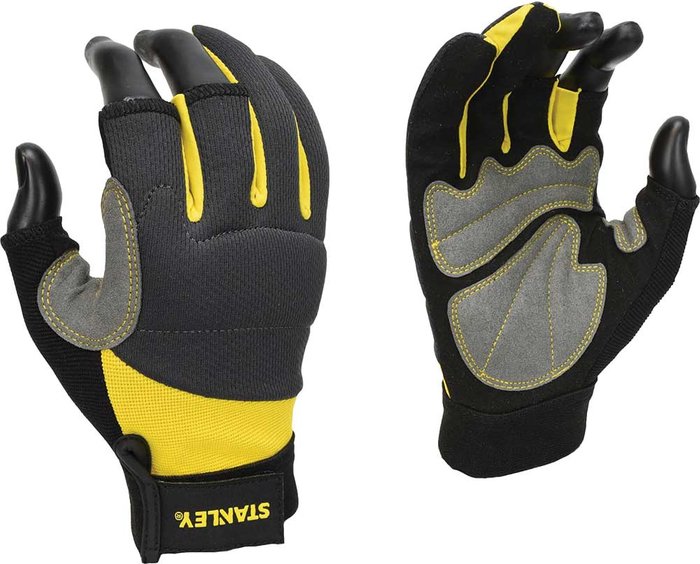 Tooled Up | Stanley Stanley SY650L 3 Finger Framer Performance Yellow & Black Glove - L Stanley Stanley SY650L 3 Finger Framer Performance Yellow & Black Glove - L
