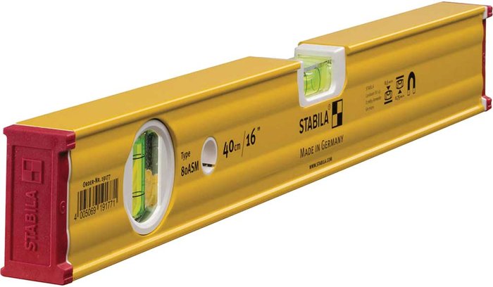 Tooled Up | Stabila Stabila 80 ASM 2 Vial Magnetic Spirit Level 16 Stabila Stabila 80 ASM 2 Vial Magnetic Spirit Level 16
