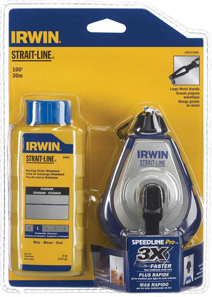 Tooled Up | Straight Line StraitLine HPP Chalk Line Reel Blue Chalk Refill 30m Straight Line StraitLine HPP Chalk Line Reel Blue Chalk Refill 30m