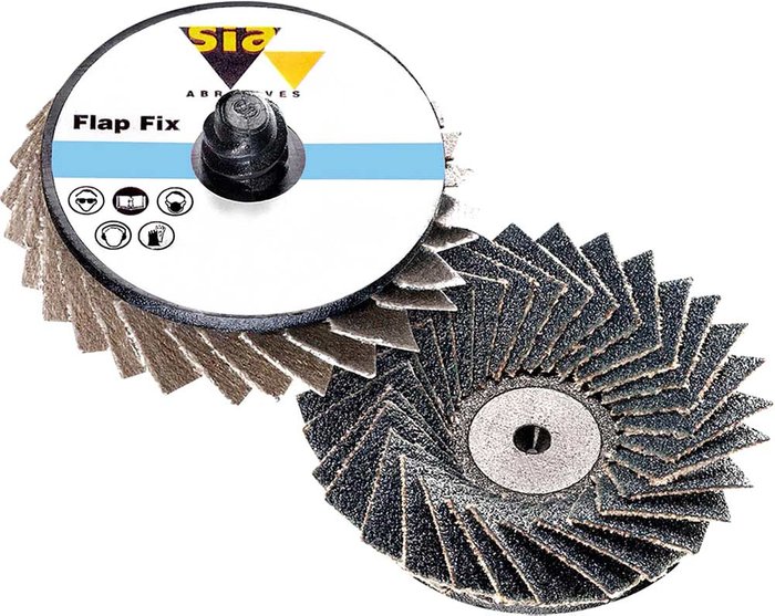 Tooled Up | Sia Abrasives Sia 2824 Siamet Flapfix Quick Change Abrasives Discs 50mm 80g Pack of 1 Sia Abrasives Sia 2824 Siamet Flapfix Quick Change Abrasives Discs 50mm 80g Pack of 1