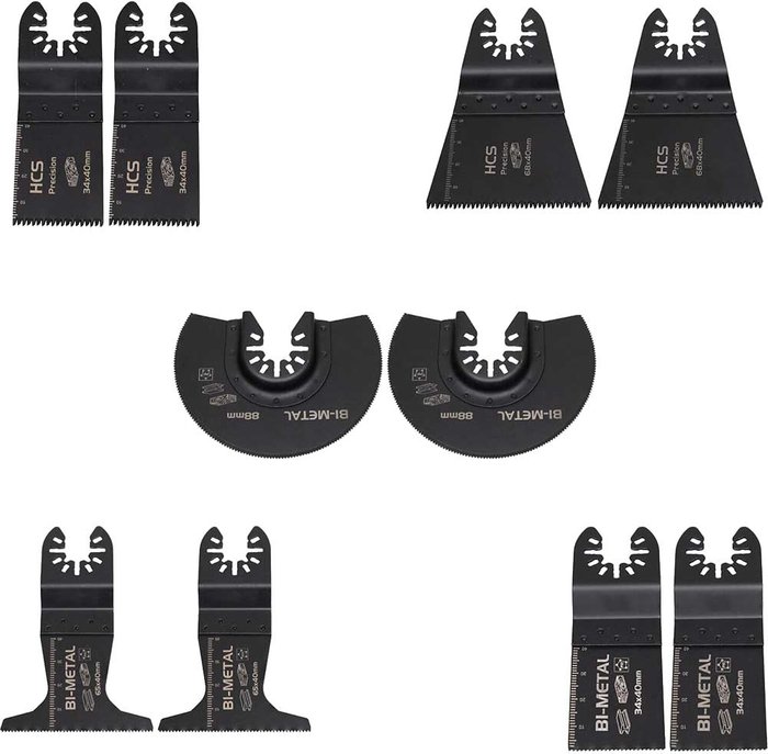 Tooled Up | Sirius Sirius 10 Piece Multitool Oscillating Blades Set Sirius Sirius 10 Piece Multitool Oscillating Blades Set