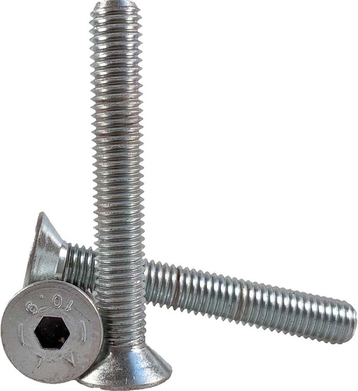 Tooled Up | Sirius Sirius 10.9 Grade Socket Countersunk Screws BZP M6 45mm Pack of 1 Sirius Sirius 10.9 Grade Socket Countersunk Screws BZP M6 45mm Pack of 1