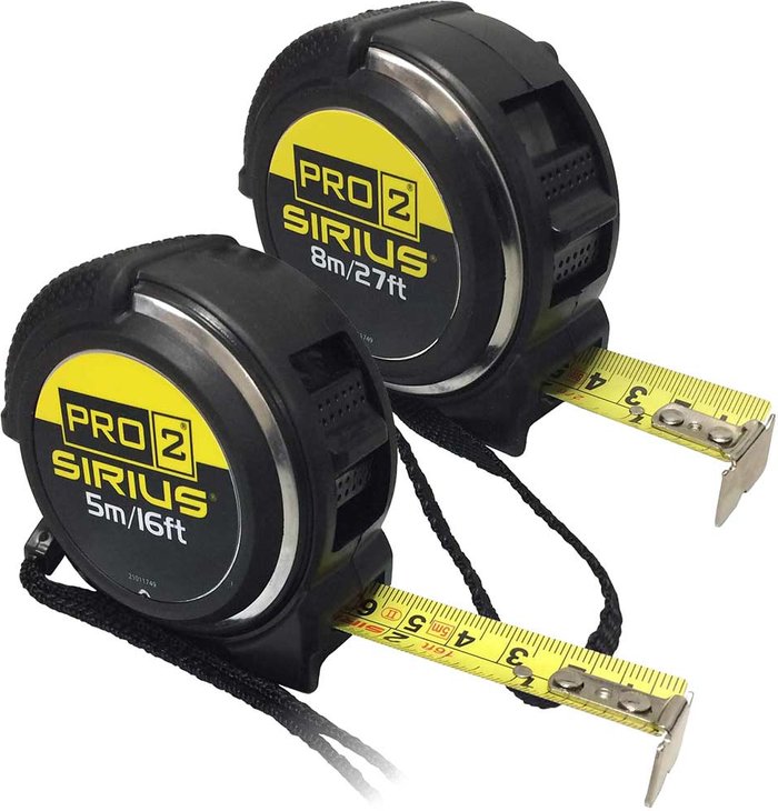 Tooled Up | Sirius Sirius 2 Piece Pro 2 Tape Measure Set Sirius Sirius 2 Piece Pro 2 Tape Measure Set