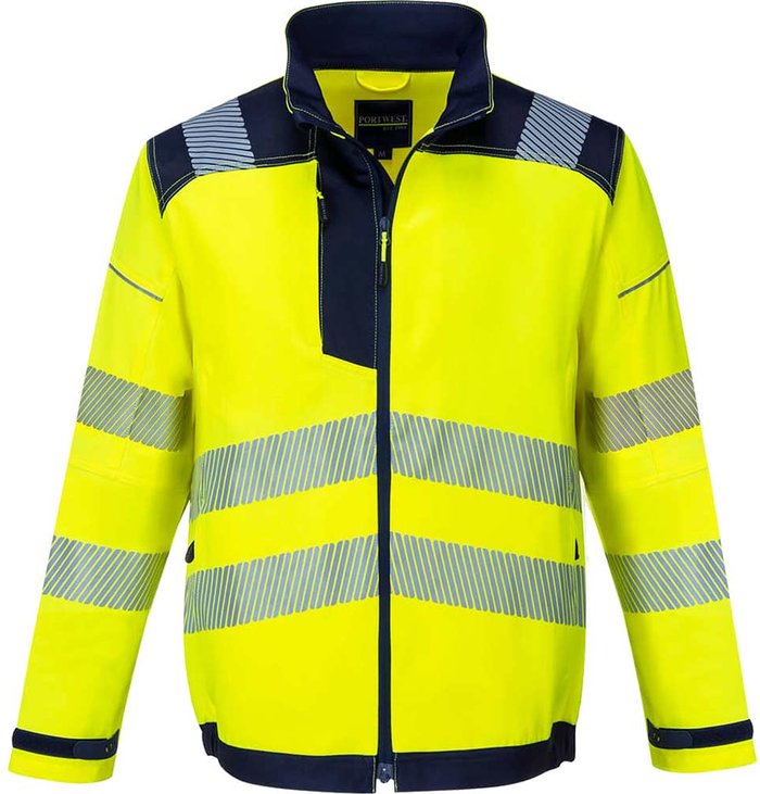 Tooled Up | Portwest Portwest T500 PW3 Hi Vis Work Jacket Yellow / Navy S Portwest Portwest T500 PW3 Hi Vis Work Jacket Yellow / Navy S