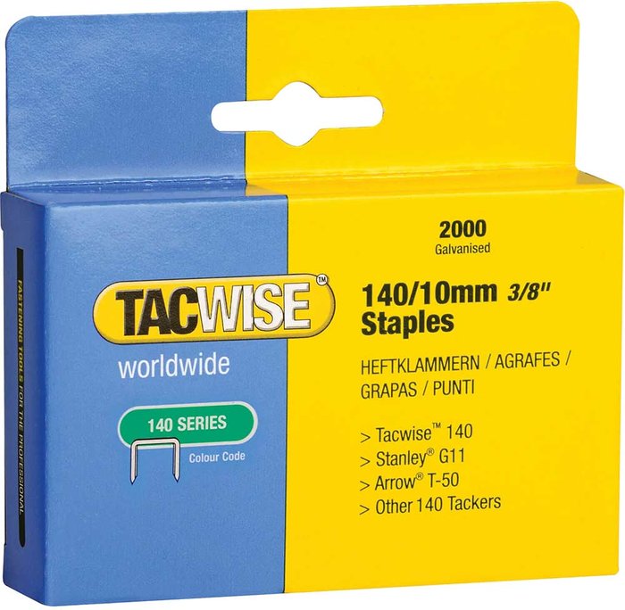 Tooled Up | Tacwise Tacwise 140 Staples 10mm Pack of 2000 Tacwise Tacwise 140 Staples 10mm Pack of 2000