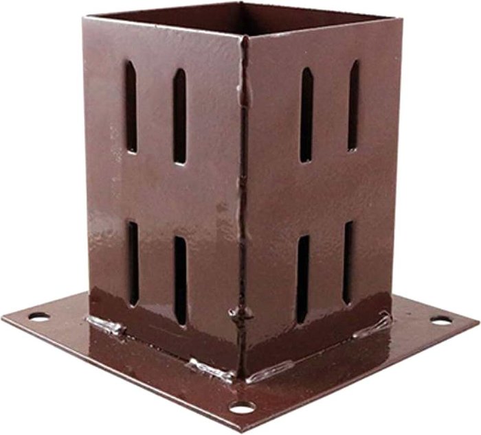 Tooled Up | Timco Bolt Down Fence Post Shoe Oxide Powder Coated 100mm Timco Bolt Down Fence Post Shoe Oxide Powder Coated 100mm