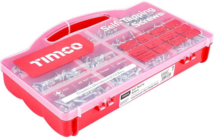 Tooled Up | Timco Self-Tapping Screw Assorted Mixed Tray of 1305 Timco Self-Tapping Screw Assorted Mixed Tray of 1305