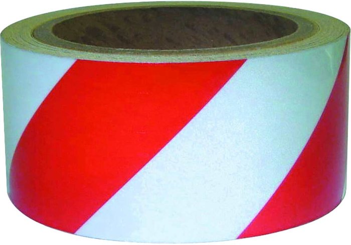 Tooled Up | Sirius Sirius Adhesive Hazard Warning Tape Red / White 50mm 33m Sirius Sirius Adhesive Hazard Warning Tape Red / White 50mm 33m