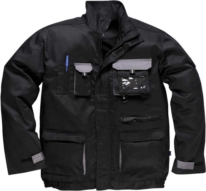 Tooled Up | Portwest Portwest Mens Texo Contrast Work Jacket Black S Portwest Portwest Mens Texo Contrast Work Jacket Black S