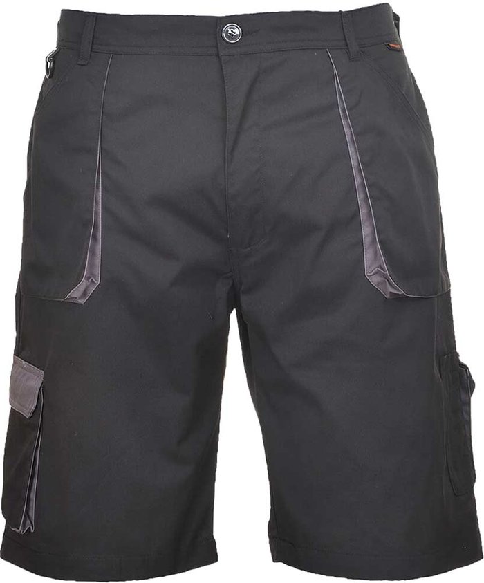 Tooled Up | Portwest Portwest Mens Texo Contrast Work Shorts Black 2XL Portwest Portwest Mens Texo Contrast Work Shorts Black 2XL