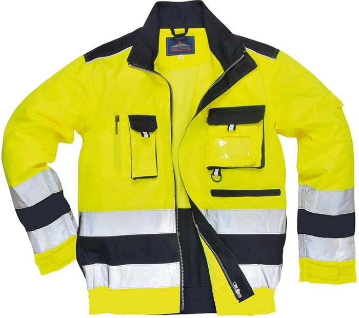 Tooled Up | Portwest Portwest Lille Hi Vis Jacket Yellow / Navy S Portwest Portwest Lille Hi Vis Jacket Yellow / Navy S