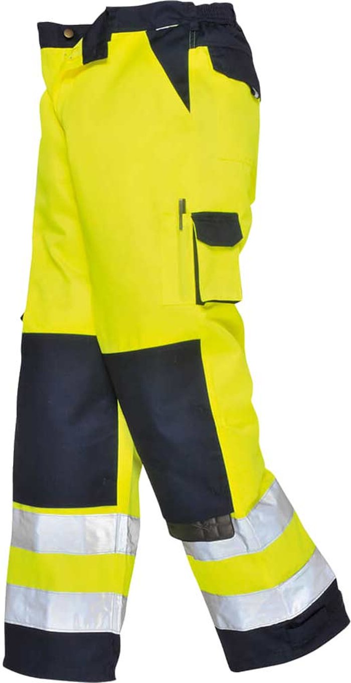 Tooled Up | Portwest Portwest Lyon Hi Vis Work Trousers Yellow / Navy M 34 Portwest Portwest Lyon Hi Vis Work Trousers Yellow / Navy M 34