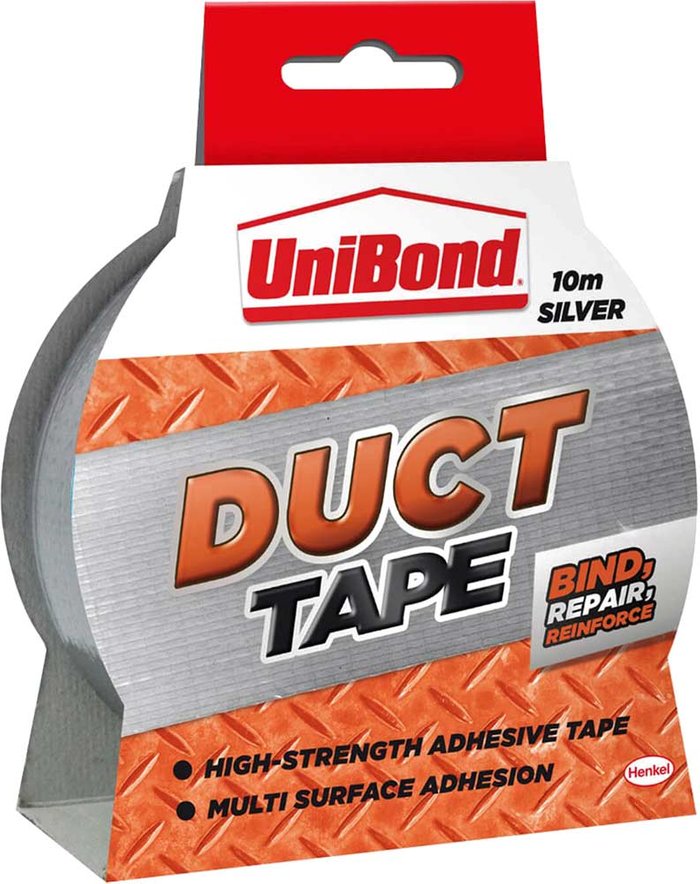Tooled Up | Unibond Unibond Duct Tape Silver 50mm 10m Unibond Unibond Duct Tape Silver 50mm 10m