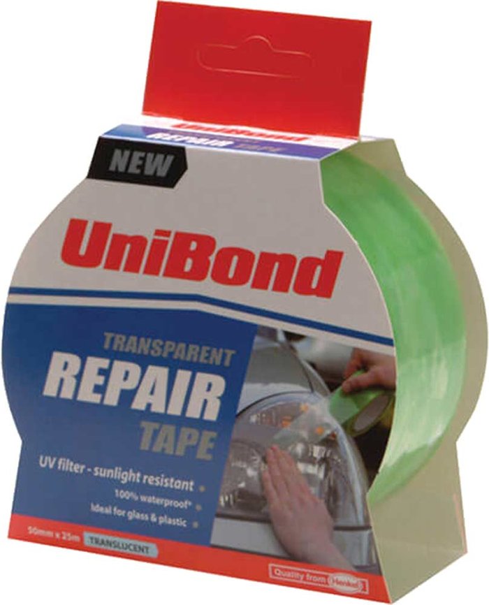Tooled Up | Unibond Transparent Repair Tape 50mm x 25m UNI1668006 Unibond Transparent Repair Tape 50mm x 25m UNI1668006