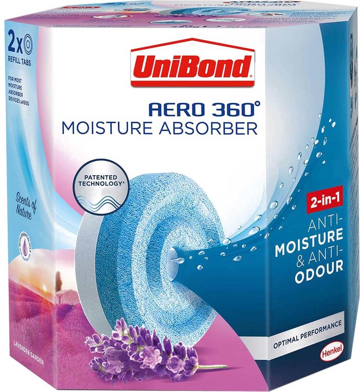 Tooled Up | Unibond UniBond AERO 360 Moisture Absorber Refil - Lavender / 2 Unibond UniBond AERO 360 Moisture Absorber Refil - Lavender / 2
