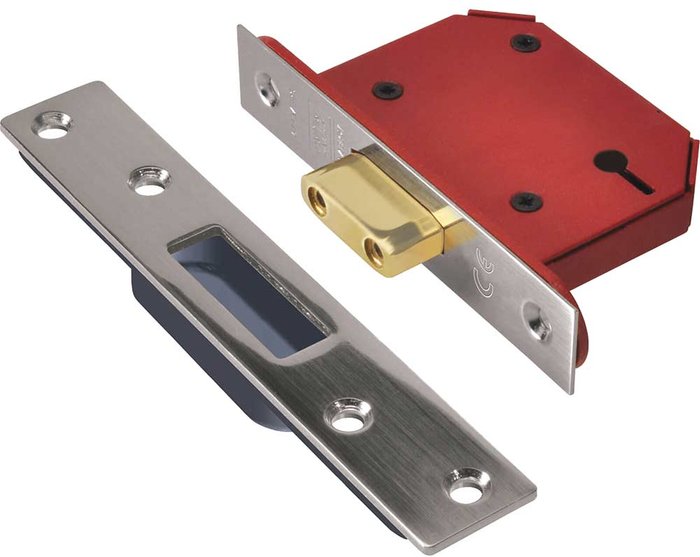 Tooled Up | Union Union Strongbolt 3 Lever Mortice Deadlock Stainless Steel 68mm 89mm Union Union Strongbolt 3 Lever Mortice Deadlock Stainless Steel 68mm 89mm