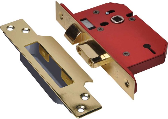 Tooled Up | Union Union Strongbolt 3 Lever Mortice Sash Lock Polished Brass 68mm 109.6mm Union Union Strongbolt 3 Lever Mortice Sash Lock Polished Brass 68mm 109.6mm