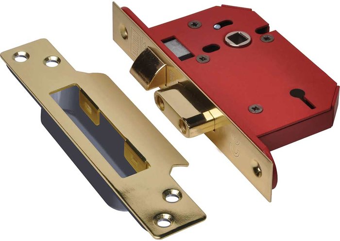 Tooled Up | Union Union Strongbolt 3 Lever Mortice Sash Lock Polished Brass 81mm 109.6mm Union Union Strongbolt 3 Lever Mortice Sash Lock Polished Brass 81mm 109.6mm