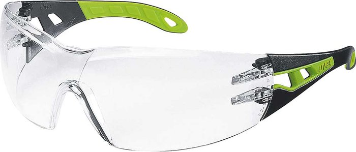 Tooled Up | Uvex Uvex Pheos Safety Glasses Black Clear Uvex Uvex Pheos Safety Glasses Black Clear