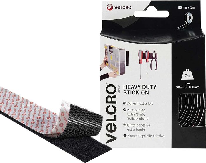 Tooled Up | Velcro VELCRO Brand Heavy Duty Stick On Tape - L100 x W5cm Velcro VELCRO Brand Heavy Duty Stick On Tape - L100 x W5cm