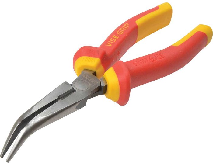 Tooled Up | Vise-Grip Vise-Grip VDE Insulated High Leverage Bent Nose Pliers 200mm Vise-Grip Vise-Grip VDE Insulated High Leverage Bent Nose Pliers 200mm