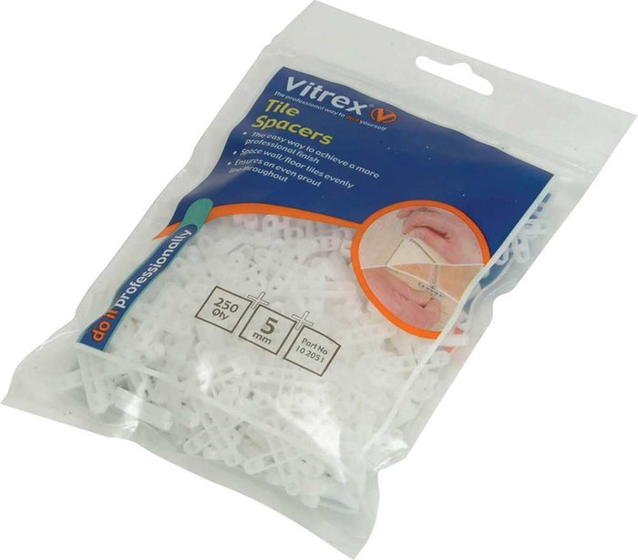 Tooled Up | QEP Vitrex Tile Spacers 5mm Pack 250 QEP Vitrex Tile Spacers 5mm Pack 250