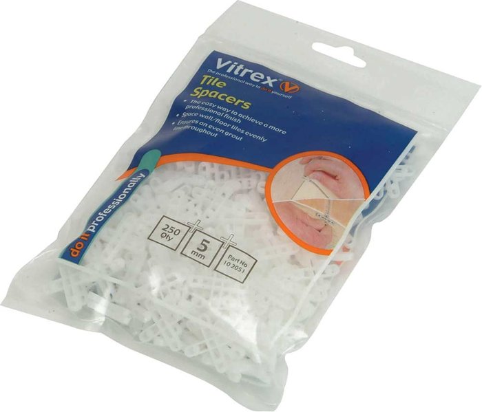 Tooled Up | Vitrex Vitrex Floor Tile Spacers 5mm Pack of 1500 Vitrex Vitrex Floor Tile Spacers 5mm Pack of 1500