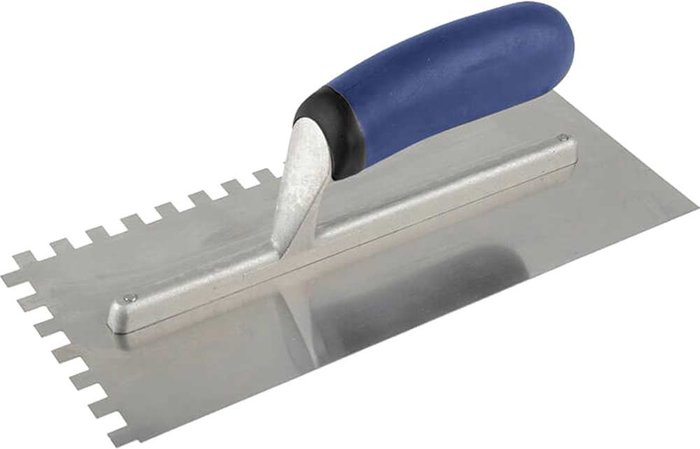 Tooled Up | Vitrex Vitrex Stainless Steel Trowel Square Notch Trowel 8mm Vitrex Vitrex Stainless Steel Trowel Square Notch Trowel 8mm
