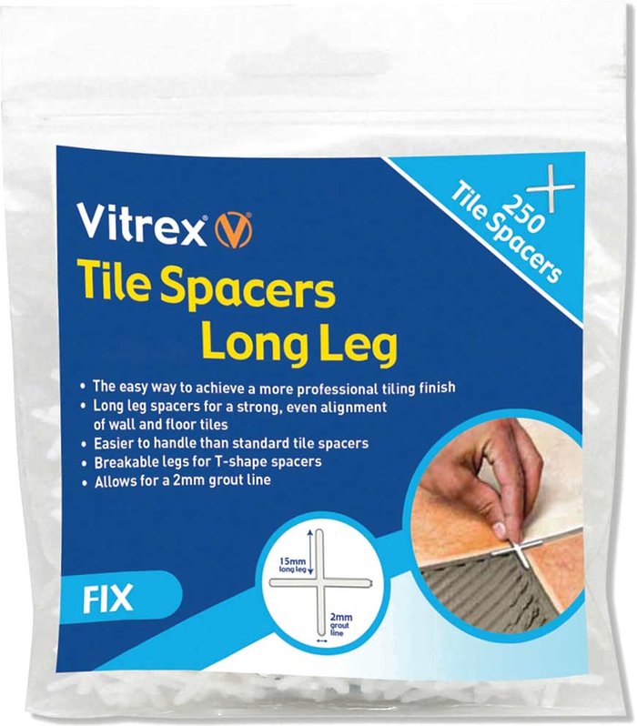 Tooled Up | Vitrex Vitrex Long Leg Tile Spacers 5mm Pack of 250 Vitrex Vitrex Long Leg Tile Spacers 5mm Pack of 250