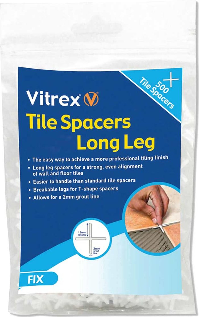 Tooled Up | Vitrex Vitrex Long Leg Tile Spacers 5mm Pack of 500 Vitrex Vitrex Long Leg Tile Spacers 5mm Pack of 500
