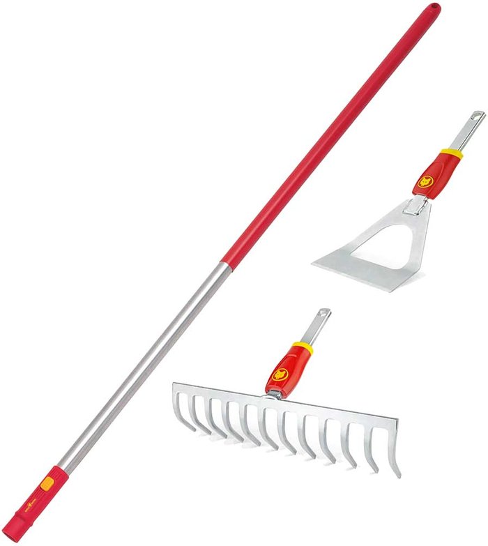 Tooled Up | Wolf Garten Wolf Garten P512 Multi Change Soil Rake and Dutch Hoe Set Wolf Garten Wolf Garten P512 Multi Change Soil Rake and Dutch Hoe Set