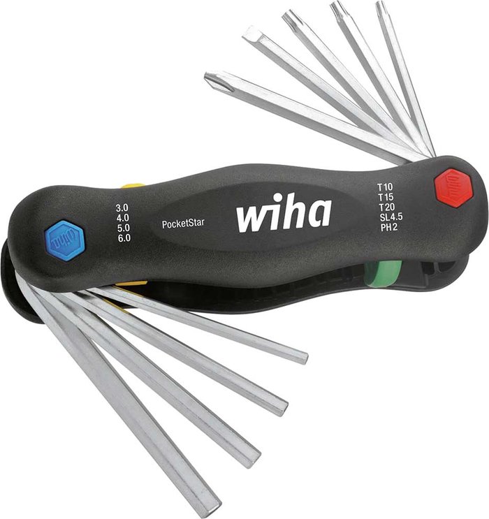 Tooled Up | Wiha Wiha Pocketstar 9 Piece Hex, Phillips, Slotted and Torx Key Set Wiha Wiha Pocketstar 9 Piece Hex, Phillips, Slotted and Torx Key Set