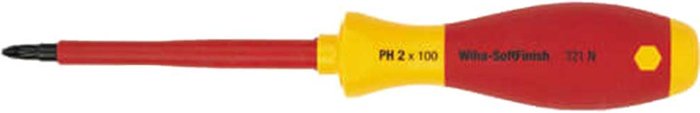 Tooled Up | Wiha Wiha 321N Series VDE Insulated Phillips Screwdriver PH0 60mm Wiha Wiha 321N Series VDE Insulated Phillips Screwdriver PH0 60mm