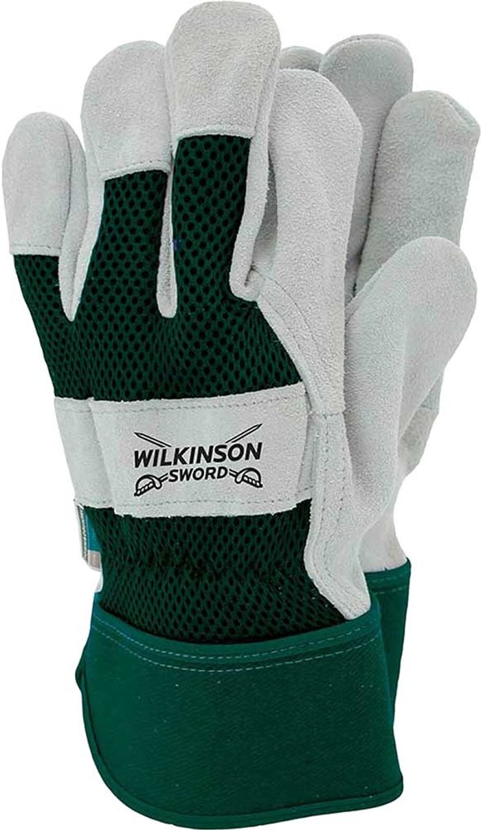 Tooled Up | Wilkinson Sword Wilkinson Sword Reinforced Rigger Gloves Grey / Green L Pack of 1 Wilkinson Sword Wilkinson Sword Reinforced Rigger Gloves Grey / Green L Pack of 1