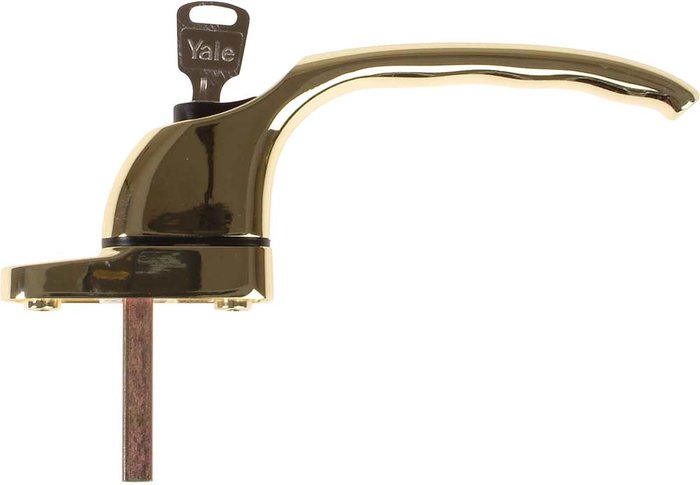 Tooled Up | Yale Yale PVCu Window Handle Brass Pack of 1 Yale Yale PVCu Window Handle Brass Pack of 1