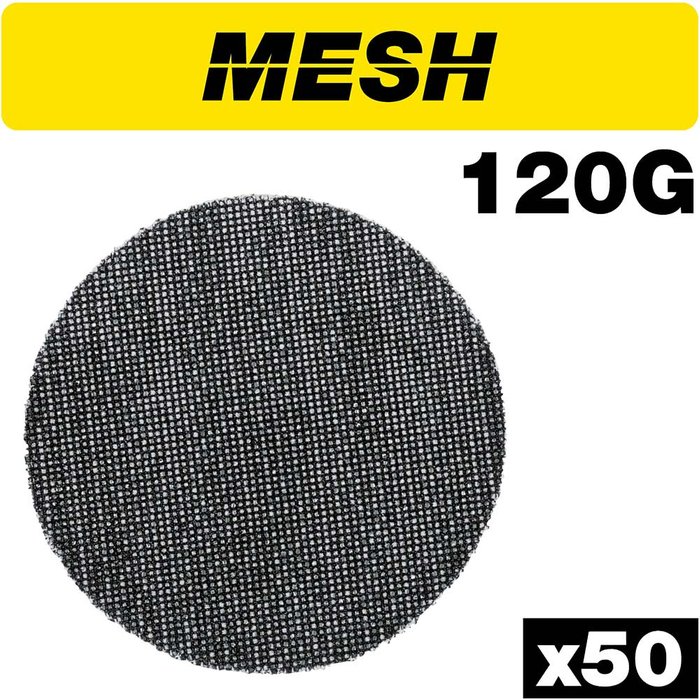 Tooled Up | Trend Trend Mesh Random Orbital Sanding Disc 125mm 125mm 120g Pack of 50 Trend Trend Mesh Random Orbital Sanding Disc 125mm 125mm 120g Pack of 50