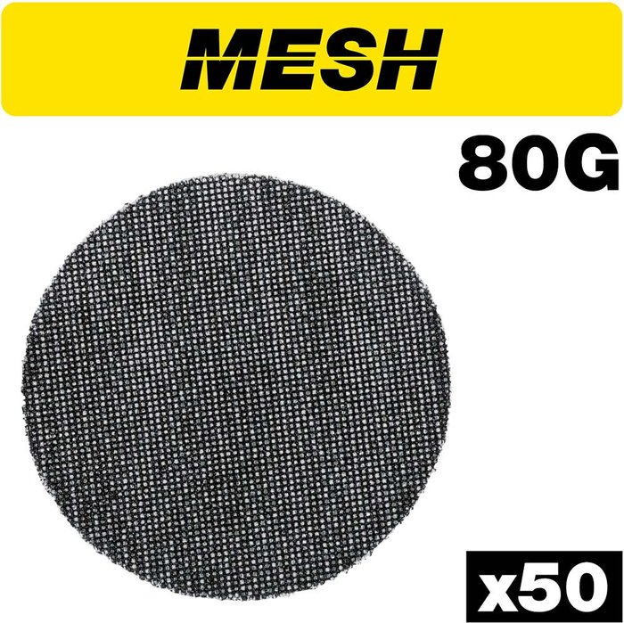 Tooled Up | Trend Trend Mesh Random Orbital Sanding Disc 125mm 125mm 80g Pack of 50 Trend Trend Mesh Random Orbital Sanding Disc 125mm 125mm 80g Pack of 50