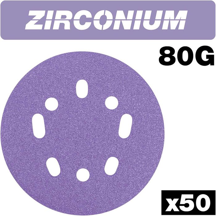 Tooled Up | Trend Trend Zirconium Random Orbital Sanding Disc 125mm 125mm 80g Pack of 50 Trend Trend Zirconium Random Orbital Sanding Disc 125mm 125mm 80g Pack of 50